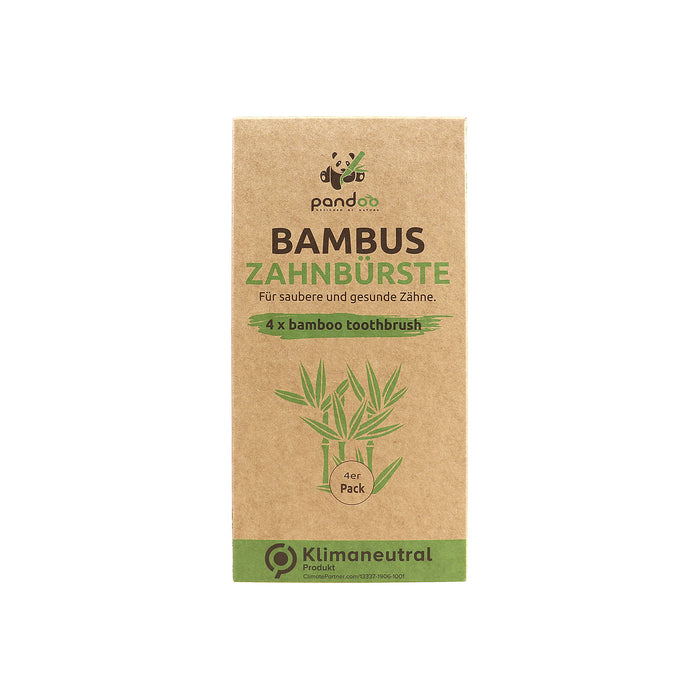 Bambus Zahnbürste 4er Pack