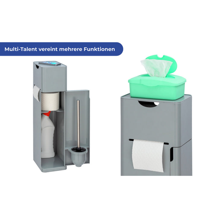 6 in 1 Stand WC-Garnitur Imon Grau matt - Lorey Fachgeschäft für  Haushaltswaren | Toilettenbürstenhalter