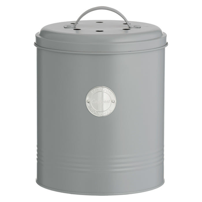 LIVING Kompostbehälter, pastellgrau, 2,5 Liter