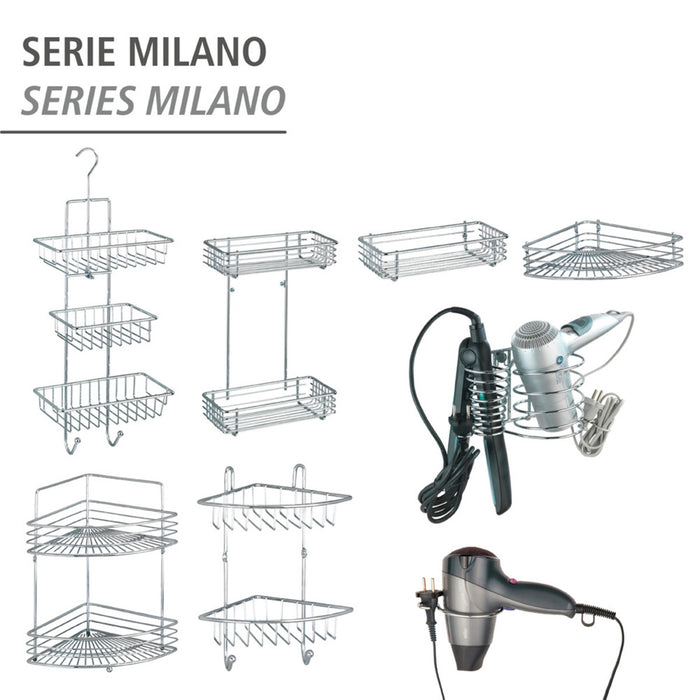 Eckwandablage Milano mit 2 Etagen