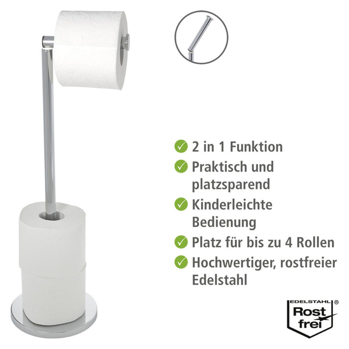 2in1 Stand Toilettenpapierhalter, Edelstahl