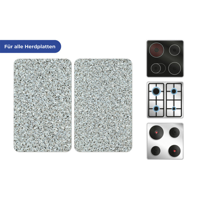 Herdabdeckplatte Universal Granit 2er Set