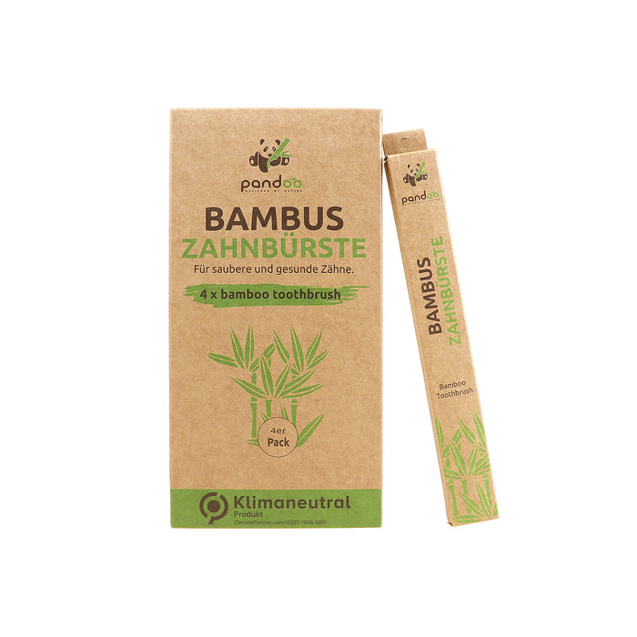 Bambus Zahnbürste 4er Pack