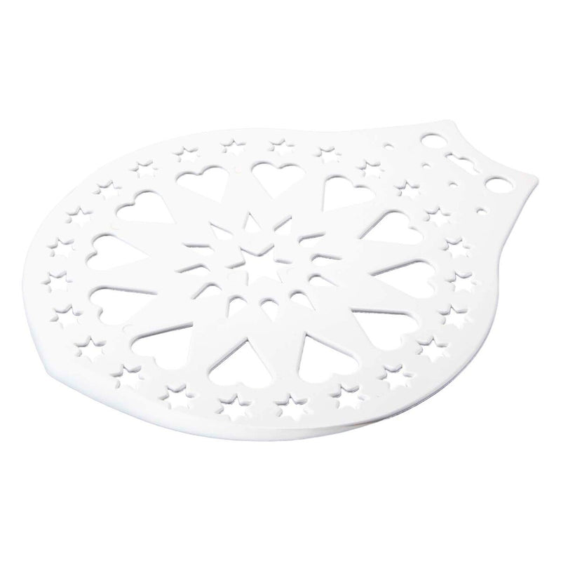 Kuchenheber & Verzierschablone ø 28 cm Weiss Kunststoff