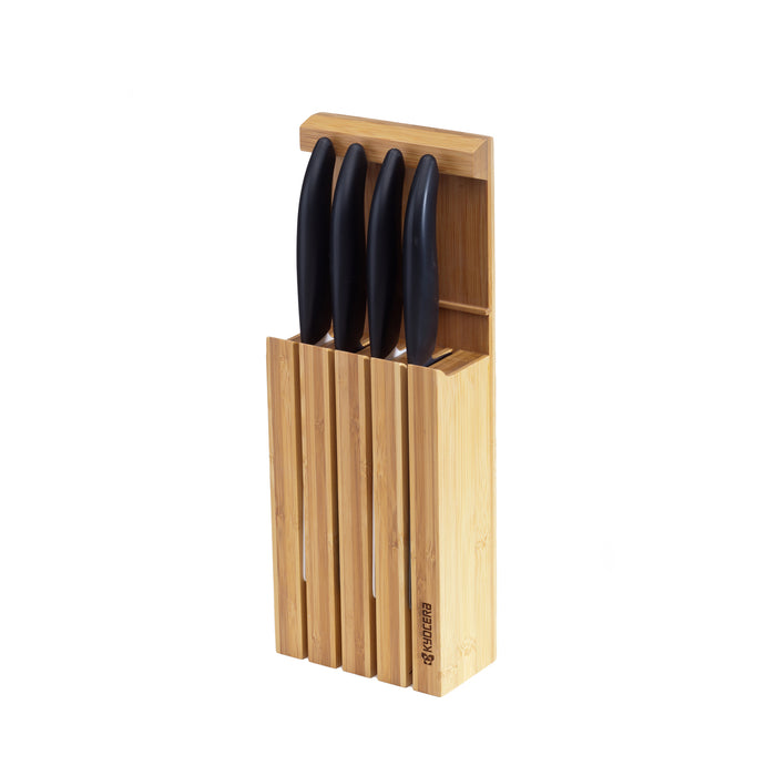Bambus-Messerblock inklusive 4 Messer, Universal-