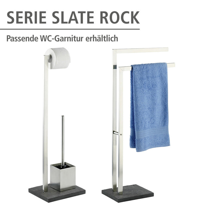 Stand WC-Garnitur Slate Rock Edelstahl