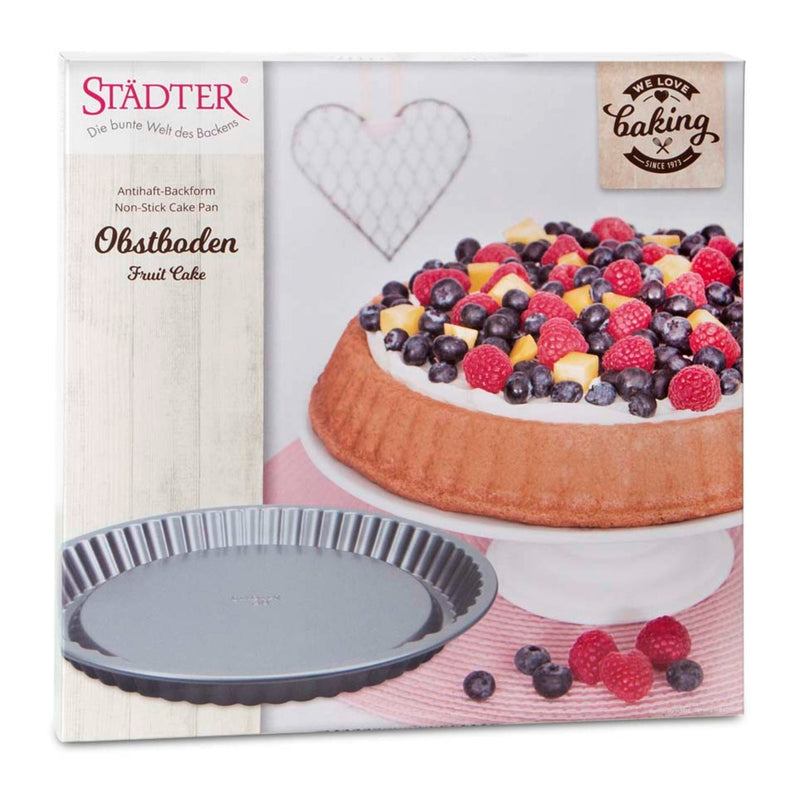 we love baking Obstbodenform ø 30 cm / H 3 cm Silber Metall