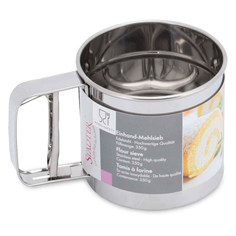 Einhand-Mehlsieb ø 10 cm / H 9 cm Edelstahl