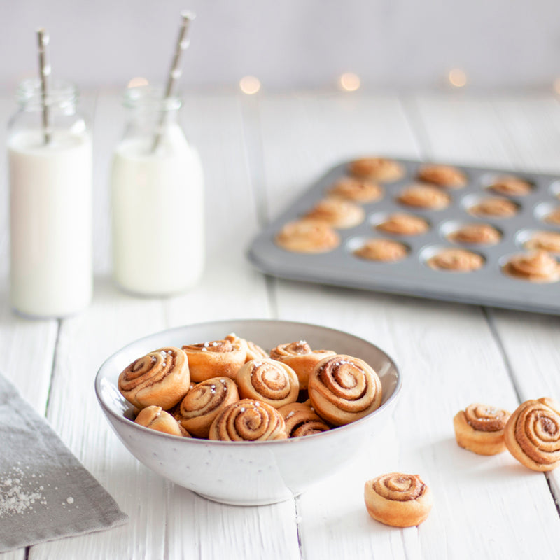 we love baking Muffin 35 x 27 cm Mini Silber Metall