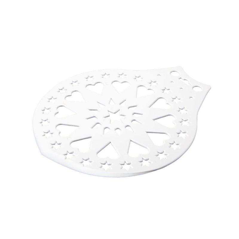 Kuchenheber & Verzierschablone ø 28 cm Weiss Kunststoff