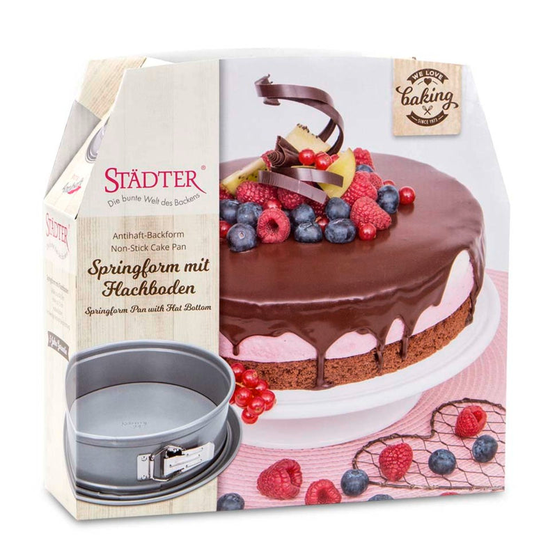 we love baking Springform ø 24 cm / H 7 cm mit Flachboden Silber Metal