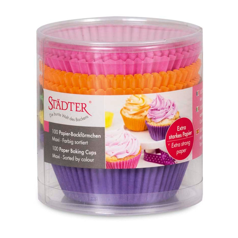 Papier-Backförmchen Bunt ø 5/7 cm / H 3 cm 100 Stück Maxi Bunt Papier