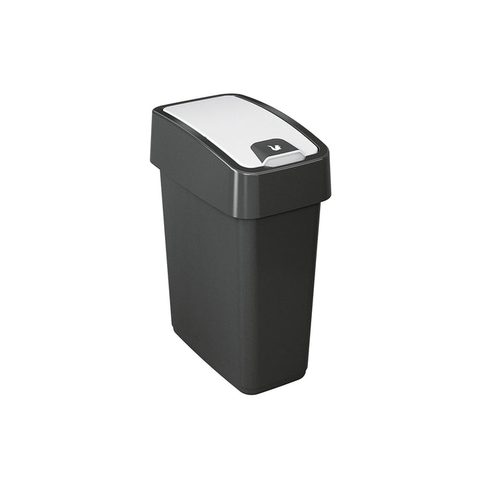 Abfallbehälter Magne mit Flip-Deckel 29,5x18x36,5cm 10l graphite
