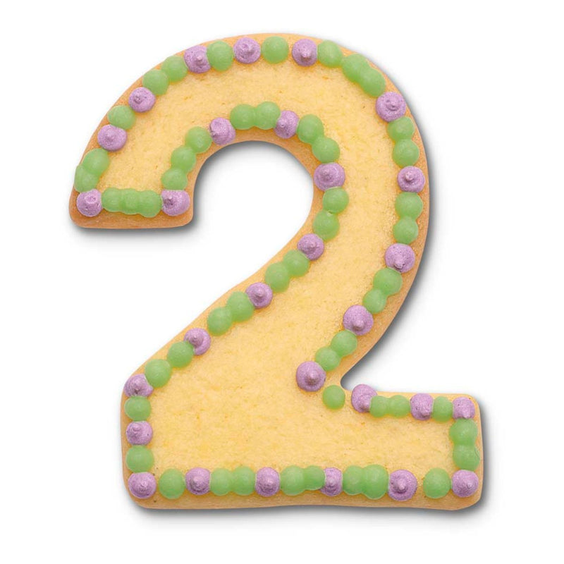 Ausstecher Zahl 2 6,5 cm Edelstahl