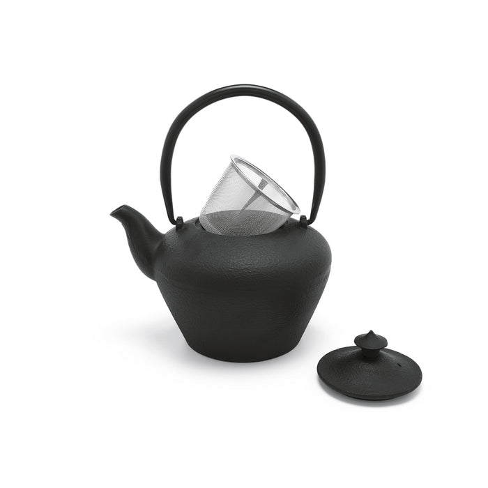 Teekanne mit 4 Teebechern Geschenkset Chengdu 5teilig schwarz