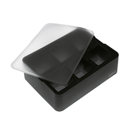 Eiswürfelformer Würfel 5x5cm schwarz/transparent