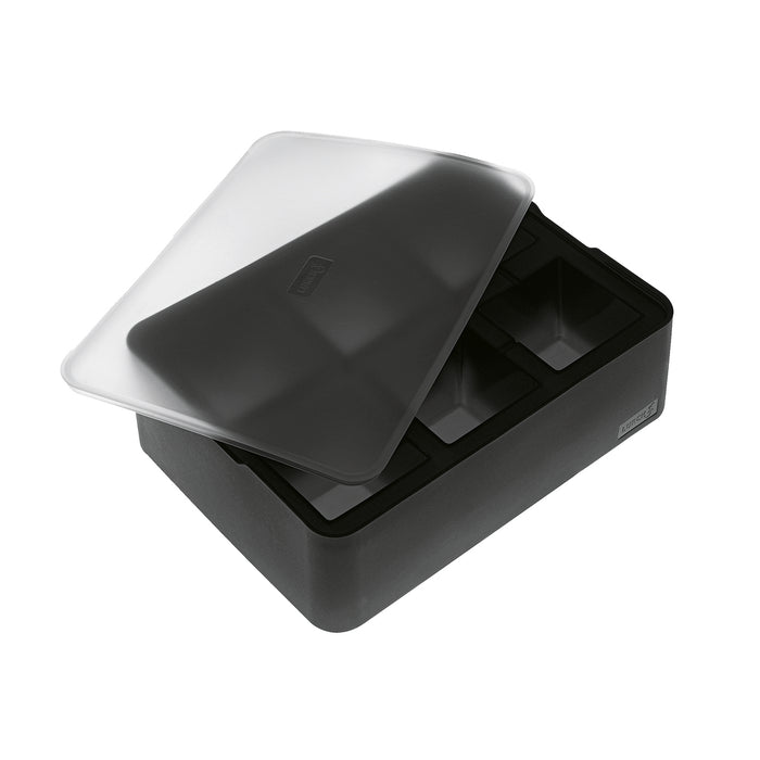 Eiswürfelformer Würfel 5x5cm schwarz/transparent