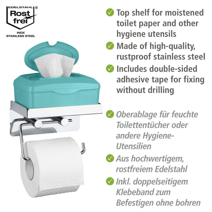 Toilettenpapierhalter 2 in 1 Edelstahl - Lorey Fachgeschäft für  Haushaltswaren