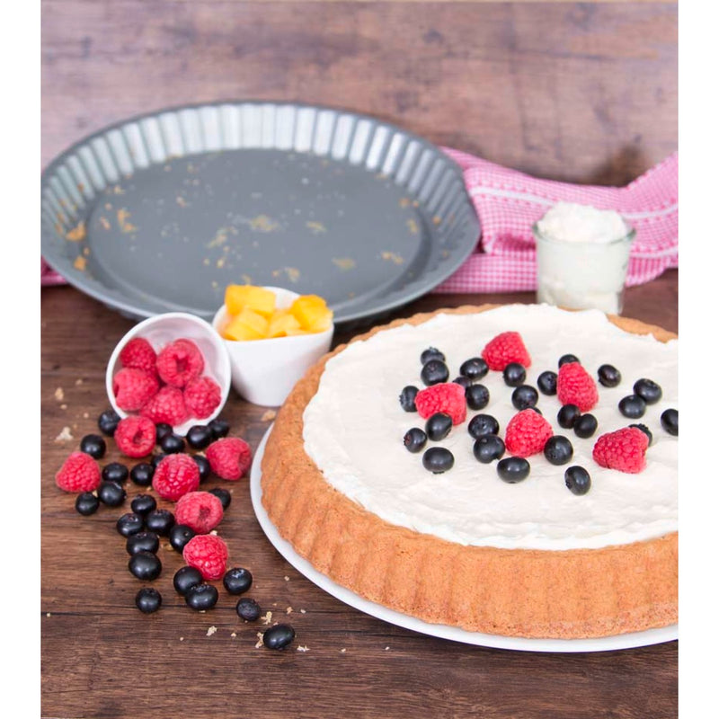 we love baking Obstbodenform ø 30 cm / H 3 cm Silber Metall