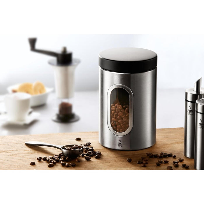 Kaffeedose für 500g Piero Edelstahl/Kunststoff 17cm Ø11cm