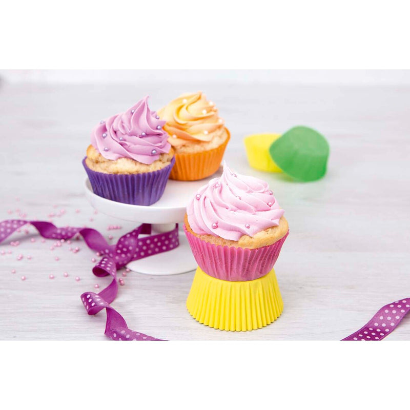 Papier-Backförmchen Bunt ø 5/7 cm / H 3 cm 100 Stück Maxi Bunt Papier