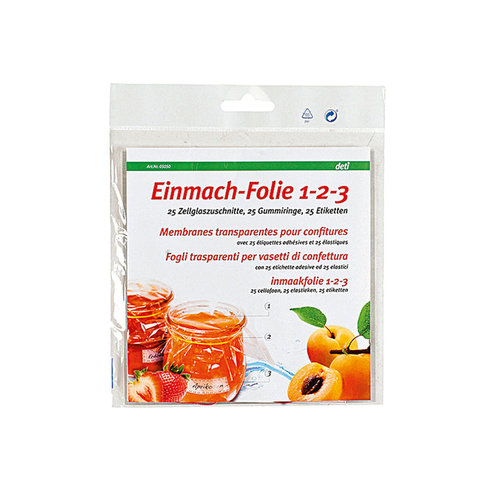 Einmach-Folie 1-2-3 25er Pack