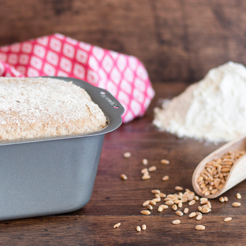 we love baking Brotbackform 35 x 14,5 cm / H 8,5 cm Silber Metall