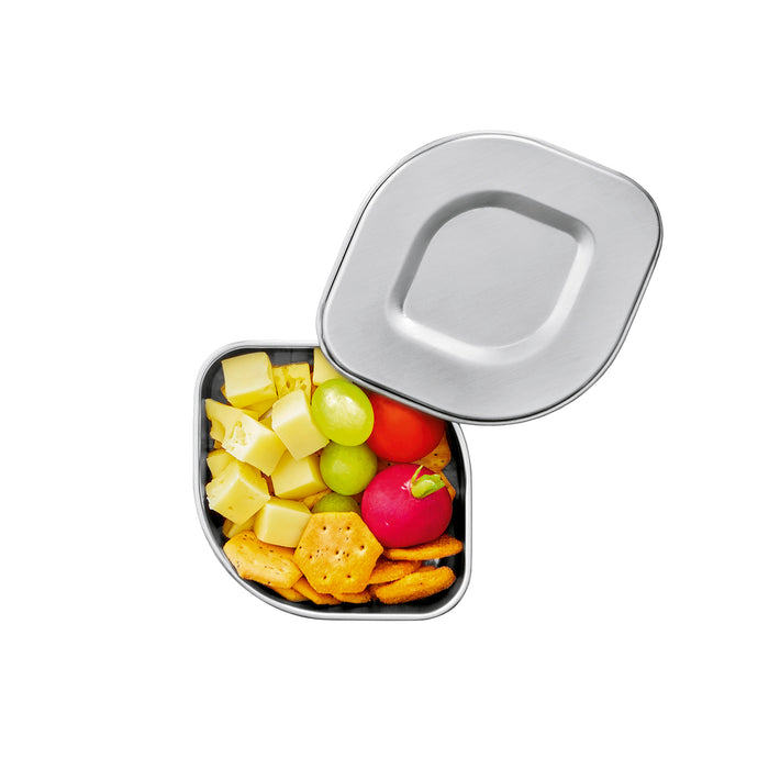 Lunchbox/Snackdose Edelstahl 10,6x10,6x4,7cm