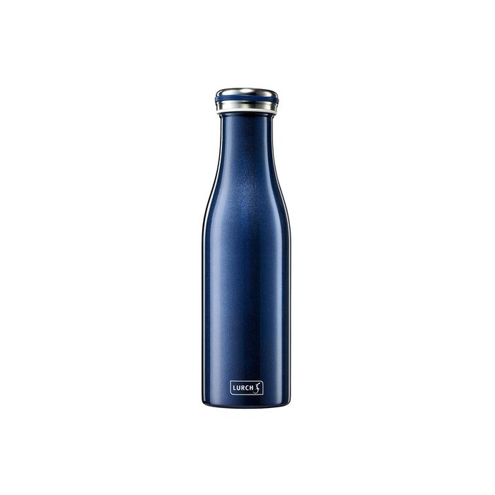 Thermo-Isolierflasche Edelstahl 0,5l blau-metallic
